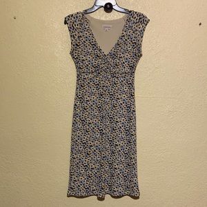 Pomegrante Dress L Floral Cream Blue (S/M)   Sleeveless🌀